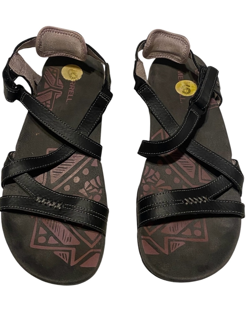 Merrell Keepsake Slingback Sandals Womens 9 Black Lilac Strappy Comfort Outdoor